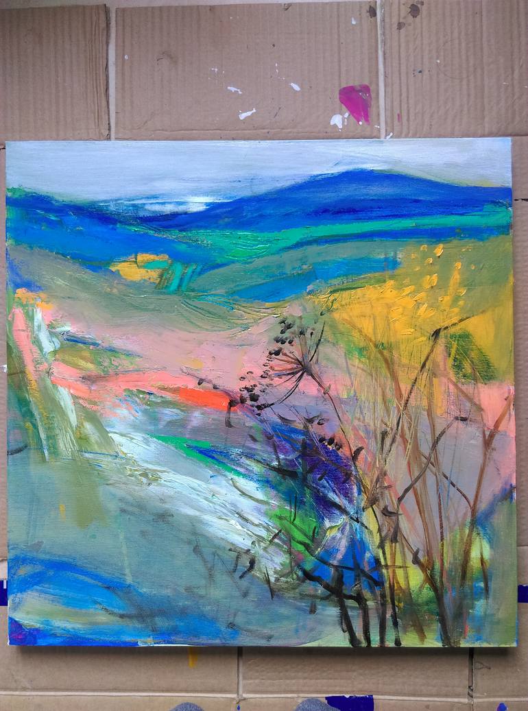 Original Abstract Expressionism Nature Painting by Cozmolici Victoria