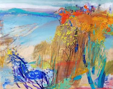 Original Abstract Expressionism Landscape Paintings by Cozmolici Victoria