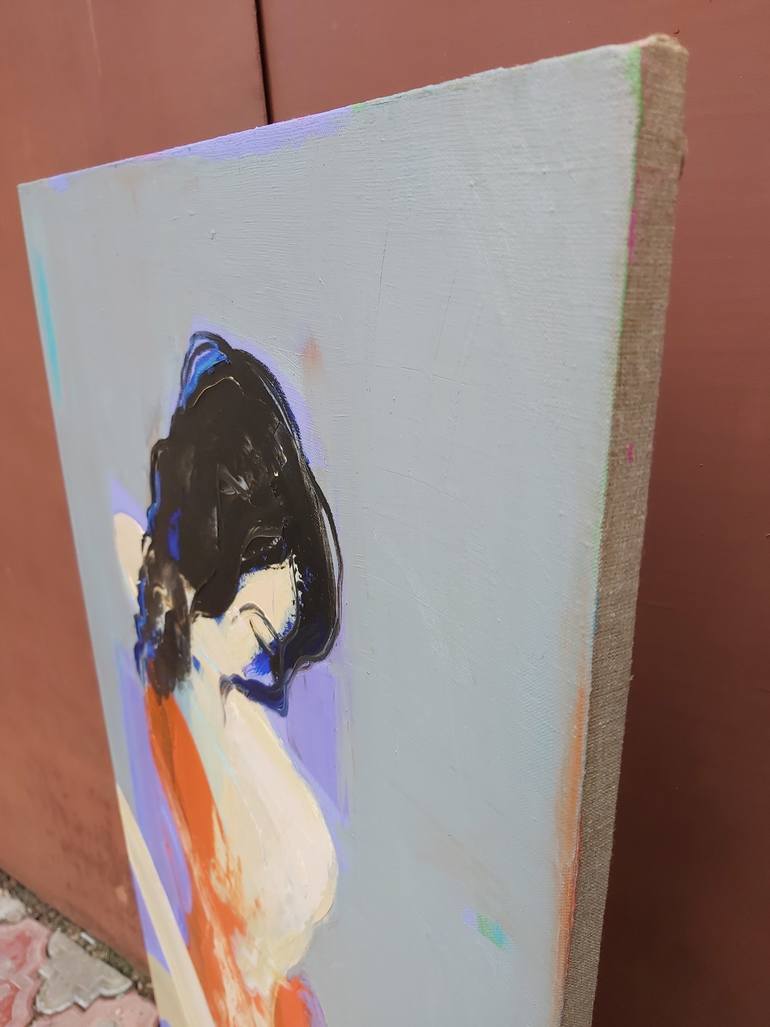 Original Expressionism Nude Painting by Cozmolici Victoria