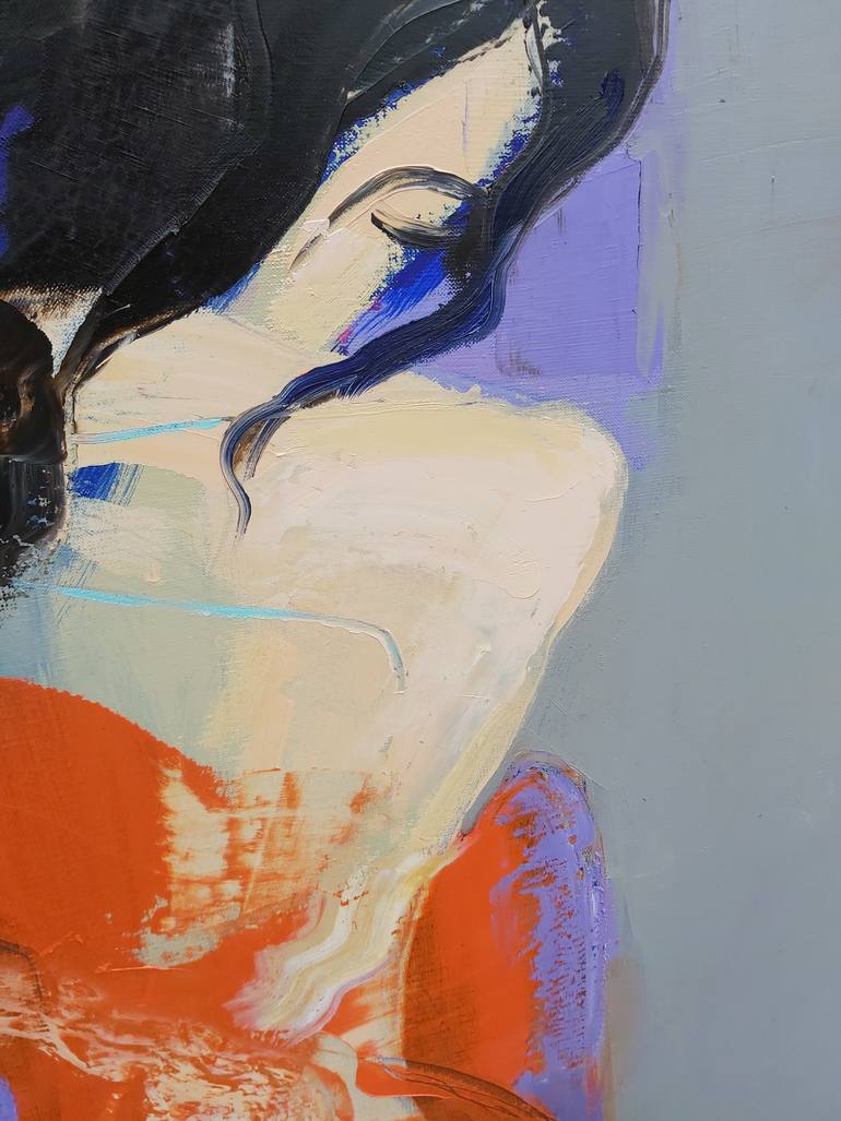 Original Expressionism Nude Painting by Cozmolici Victoria