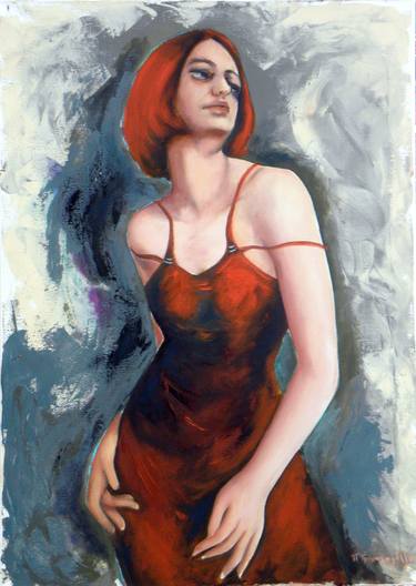 Print of Figurative Women Paintings by Pavlos Triantafillou