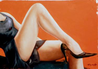 Original Figurative Women Paintings by Pavlos Triantafillou