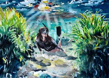 Print of Figurative Water Paintings by Guilhem Sals