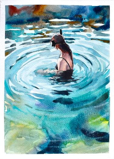 Print of Figurative Water Paintings by Guilhem Sals