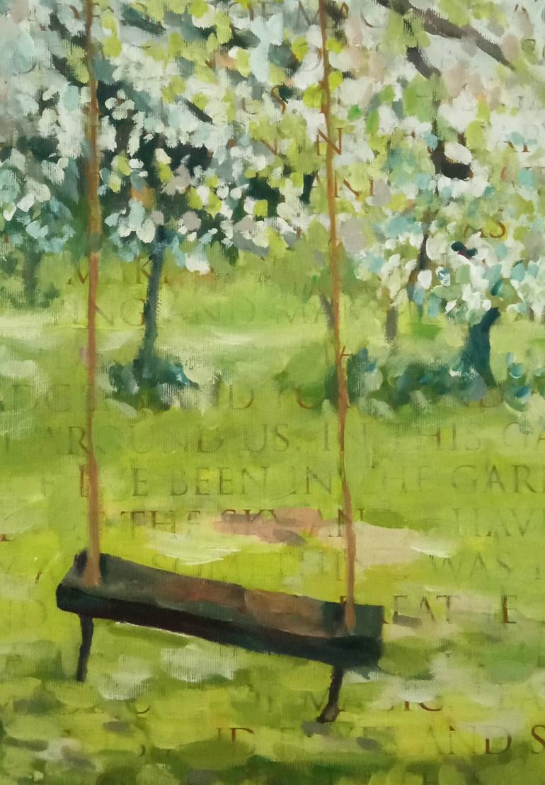 Original Impressionism Garden Painting by Ida Harm