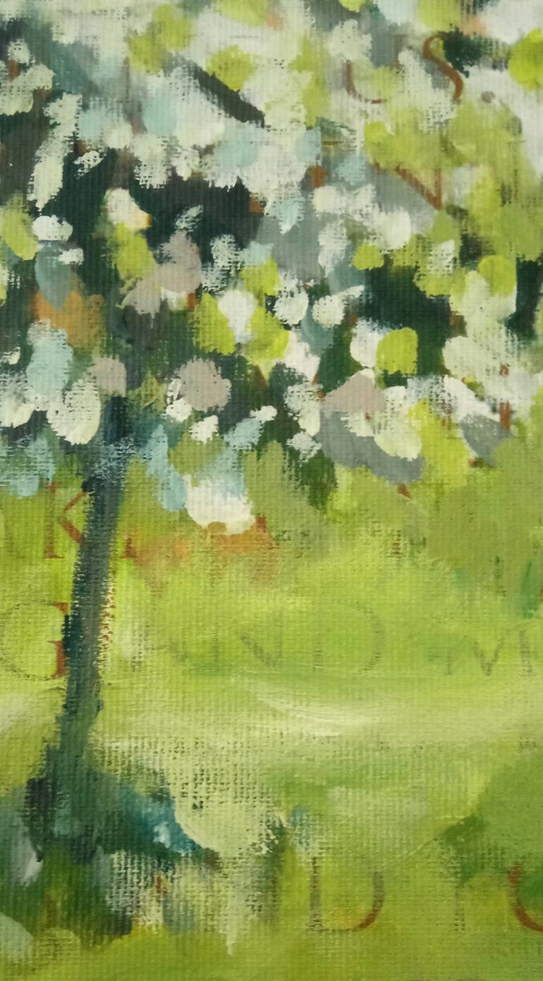 Original Impressionism Garden Painting by Ida Harm