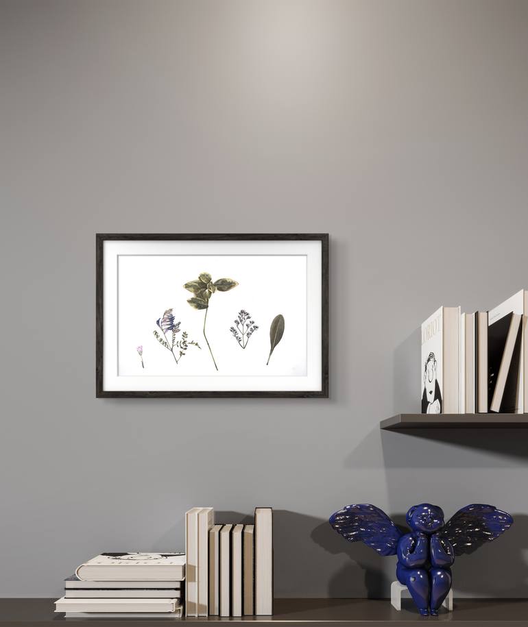 Original Minimalism Botanic Painting by Kateryna Bieltsova