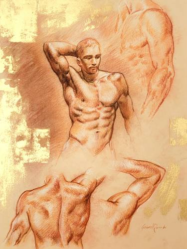 Original Figurative Nude Drawings by Gérard ROMBI