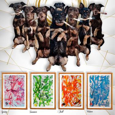 Original Abstract Animal Paintings by WoOFGOGH ه