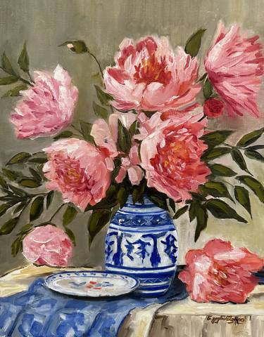 Original Realism Floral Paintings by Nata Gurashvili