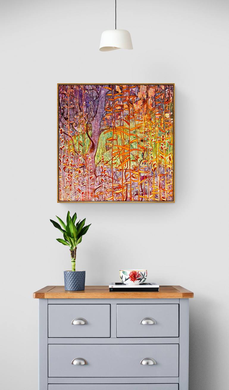 Original Color Field Painting Botanic Painting by Kristine Kvitka