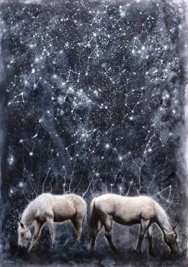 Print of Realism Horse Paintings by Kristine Kvitka
