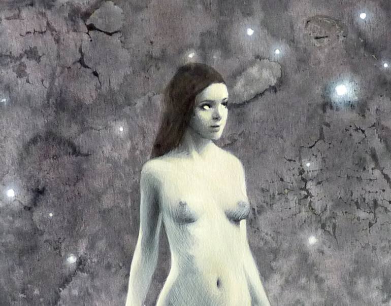Original Figurative Nude Painting by Kristine Kvitka