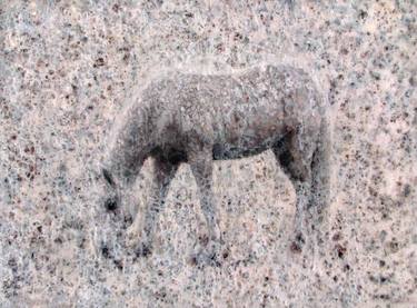Grey horse in a fog.(SOLD) thumb