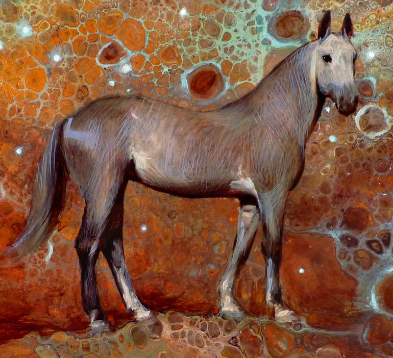 Original Fine Art Horse Painting by Kristine Kvitka