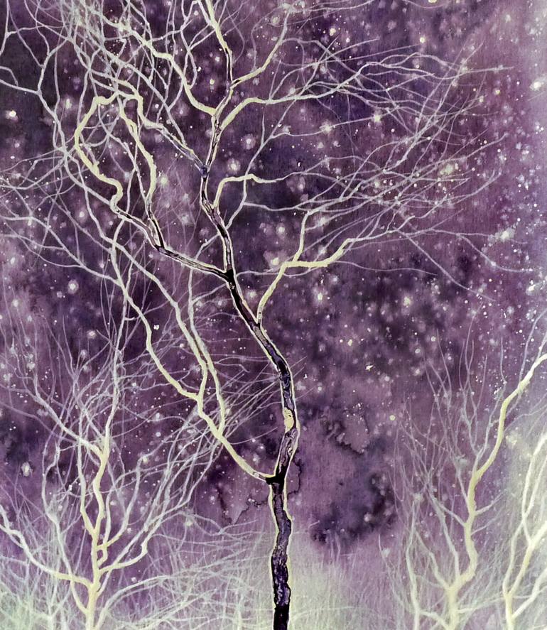 Original Tree Painting by Kristine Kvitka