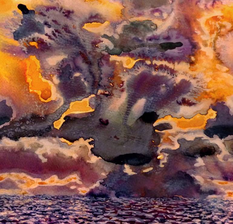 Original Expressionism Seascape Painting by Kristine Kvitka