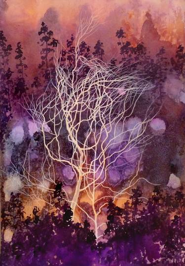 Print of Fine Art Tree Paintings by Kristine Kvitka
