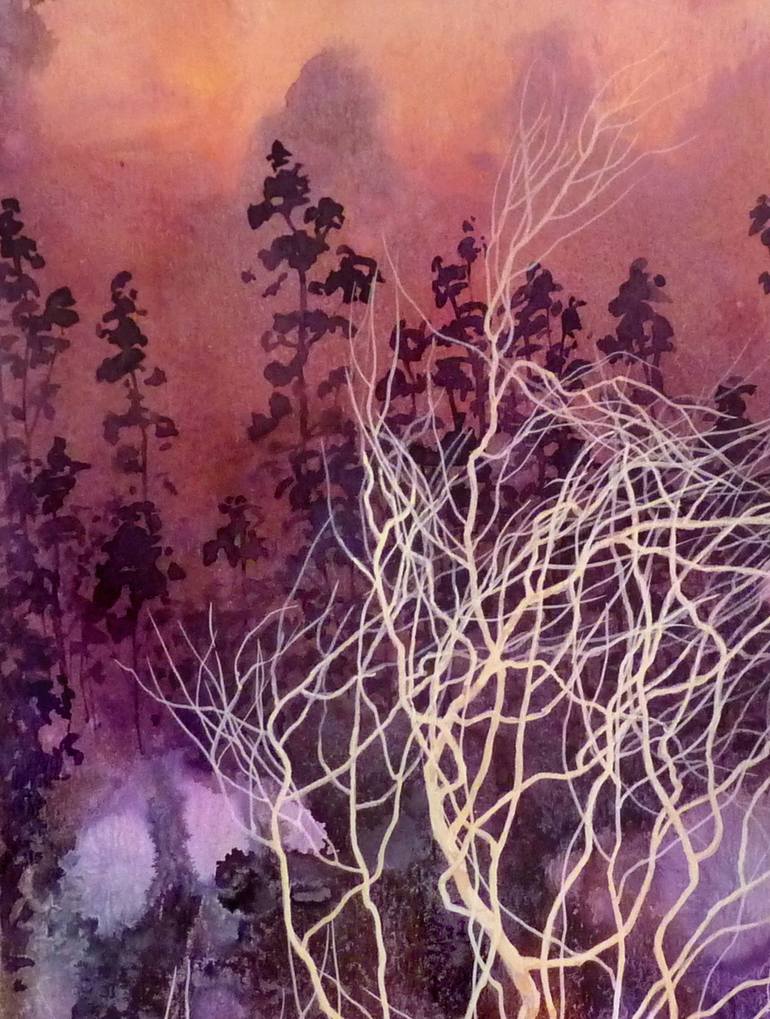 Original Fine Art Tree Painting by Kristine Kvitka