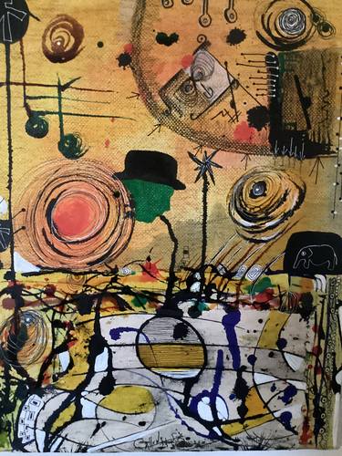Original Surrealism Abstract Mixed Media by Serge Pierre Callens