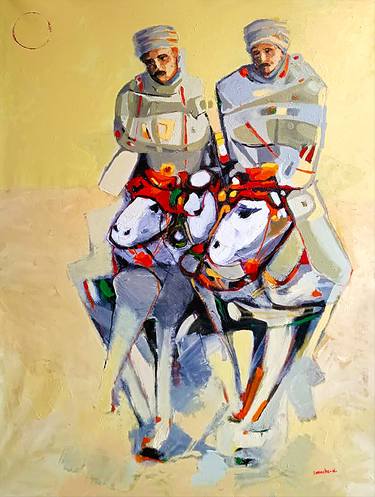 Original Modern Horse Paintings by Nacir IMACHE