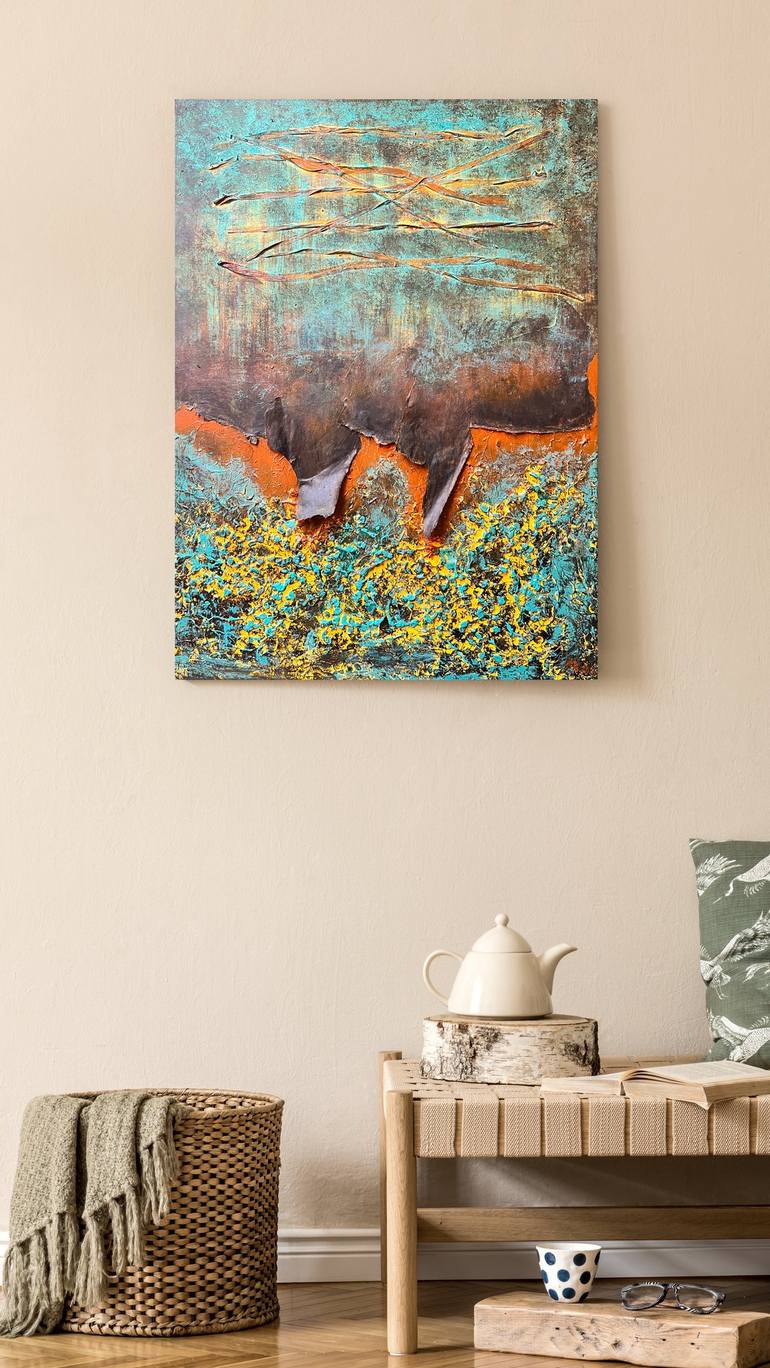 Original Abstract Mixed Media by Anna Kapustina