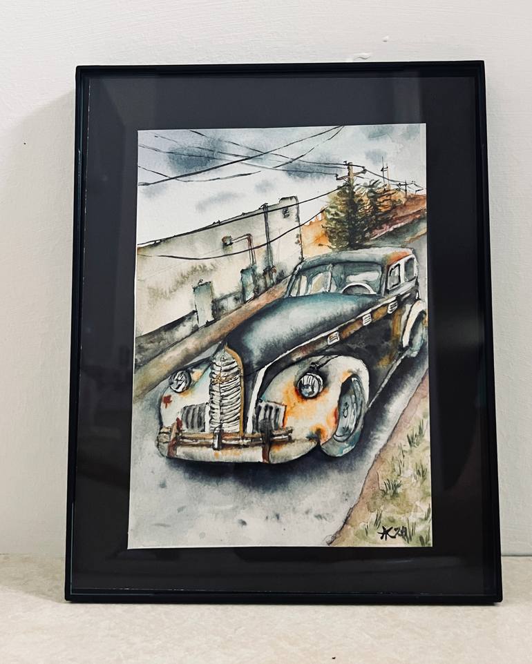 Original Realism Car Painting by Anna Kapustina