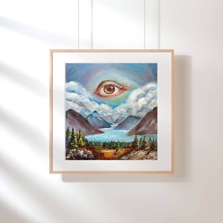 Original Surrealism Landscape Painting by Anna Kapustina