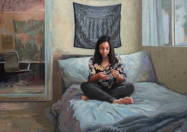 Original Figurative Interiors Paintings by Emmalyn Marie