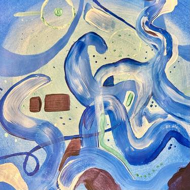 Abstract blue painting thumb