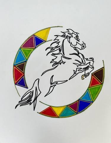 Dynamic Equus: Stallion's Vigil and Harmony. thumb