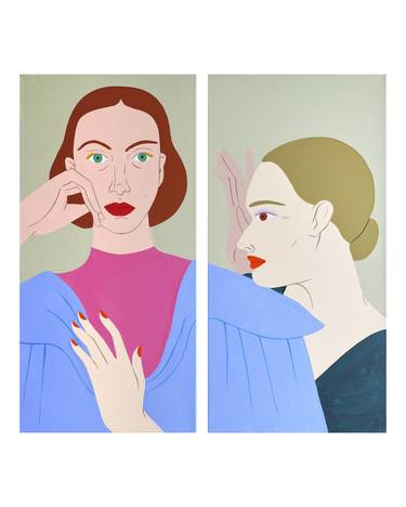 Diptyque aux lèvres rouges (Diptych with red lips) thumb