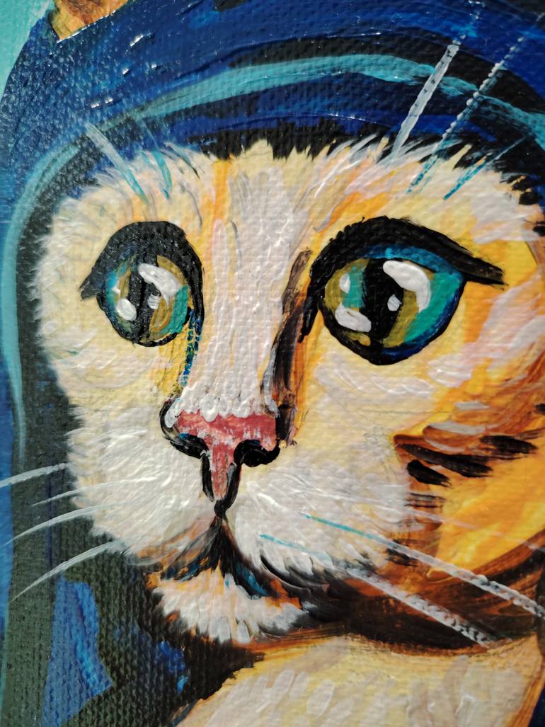 Original Abstract Expressionism Animal Painting by Anna Maria Pastinaru