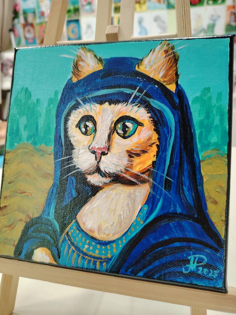 Original Abstract Expressionism Animal Painting by Anna Maria Pastinaru