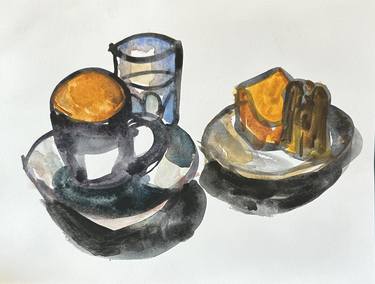 Original Illustration Food & Drink Paintings by yumi Han