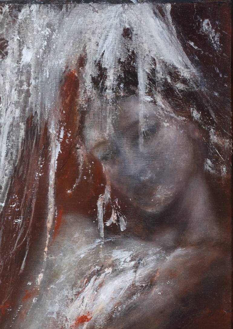Original Figurative Classical Mythology Painting by Erika Gaál