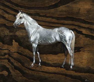 Original Contemporary Horse Painting by Nina Mathis