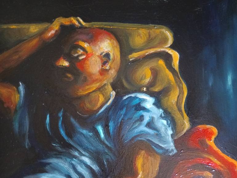 Original Portraiture People Painting by Melina Mccullough