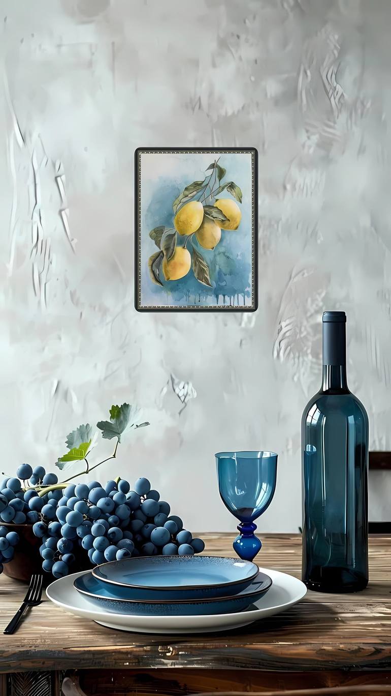 Original Classicism Botanic Painting by Olga Poruchikova