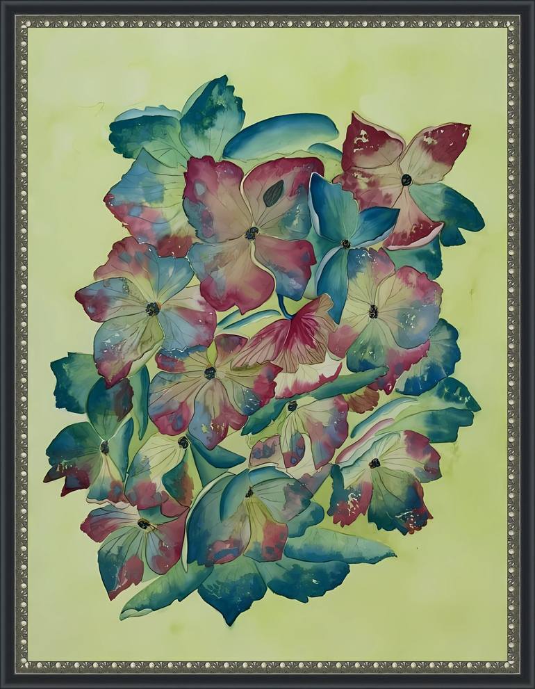 Original Classicism Botanic Painting by Olga Poruchikova