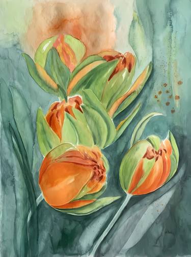 Print of Classicism Botanic Paintings by Olga Poruchikova