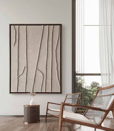 Original Minimalism Abstract Mixed Media by Rachel Stephanie 