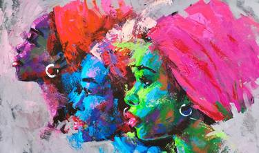 Original Impressionism People Paintings by innocent chikezie