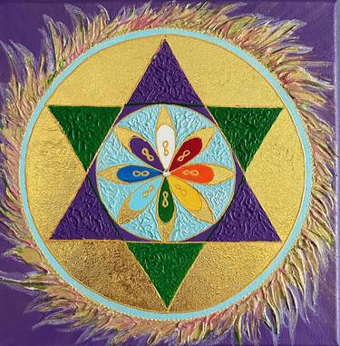 Energy painting, Infinity, Mandala Sacred Geometry thumb