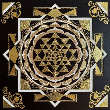 Sri Yantra mandala, energy painting, sacred geometry thumb