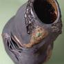 Hand made ceramic textured vase Dance