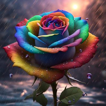 The Rainbow Droplets Rose thumb