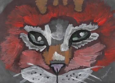 Original Abstract Cats Paintings by Angelina Vasas