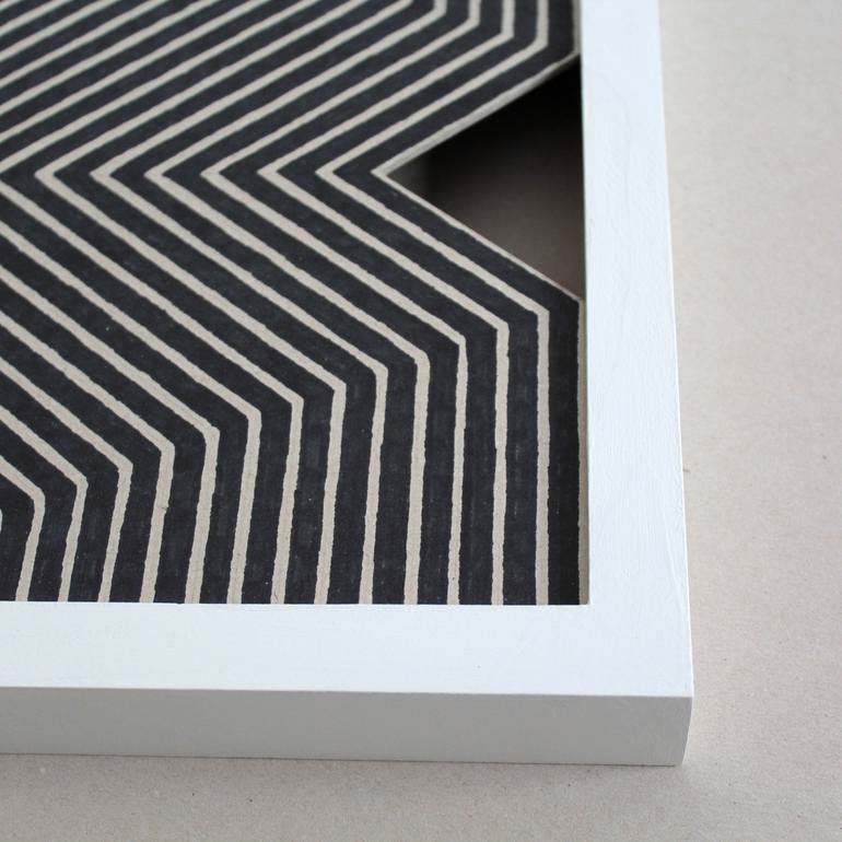 Original Black & White Abstract Painting by Martin Singer