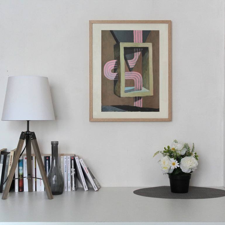 Original Surrealism Abstract Painting by Martin Singer